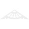 Ekena Millwork Pitch Wagon Wheel Architectural Grade PVC Gable Pediment, 72"W x 24"H x 1"P (8/12) GPP072X024X100WAG - alternate 2